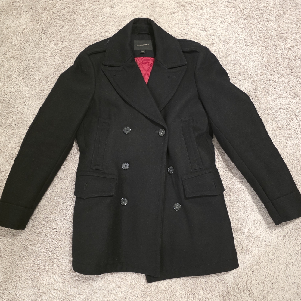 Calvin Klein Elegant Black Peacoat for Women